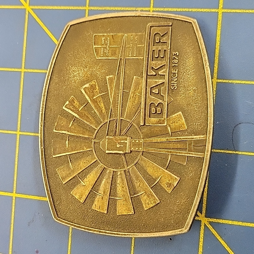 Baker Since 1873 Belt Buckle Advertising